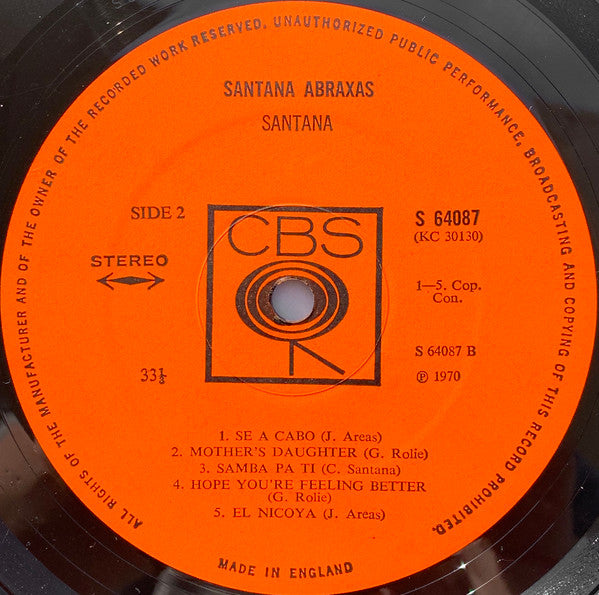 Santana : Abraxas (LP, Album)