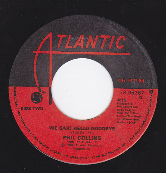 Phil Collins : Don't Lose My Number (7")