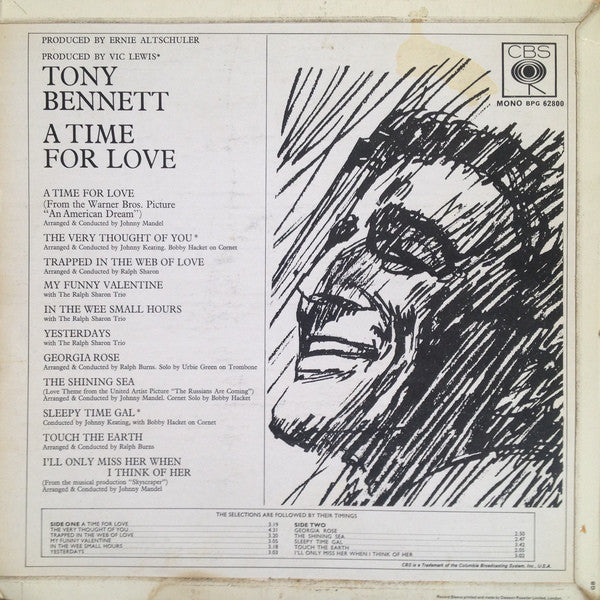 Tony Bennett : A Time For Love (LP, Mono)
