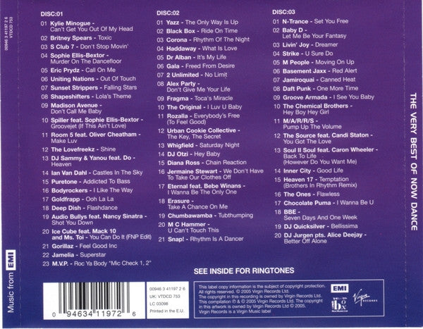 Various : The Very Best Of Now Dance (3xCD, Comp)