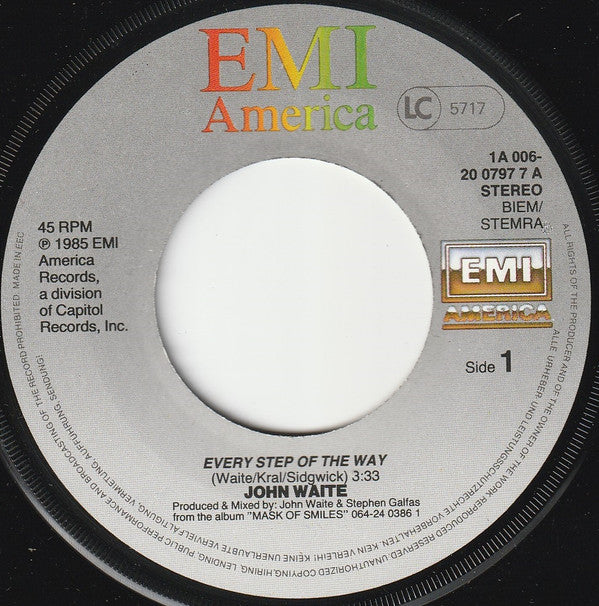 John Waite : Every Step Of The Way (7", Single)