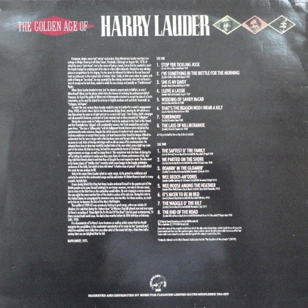 Harry Lauder : The Golden Age Of Harry Lauder (LP, Comp, Mono)