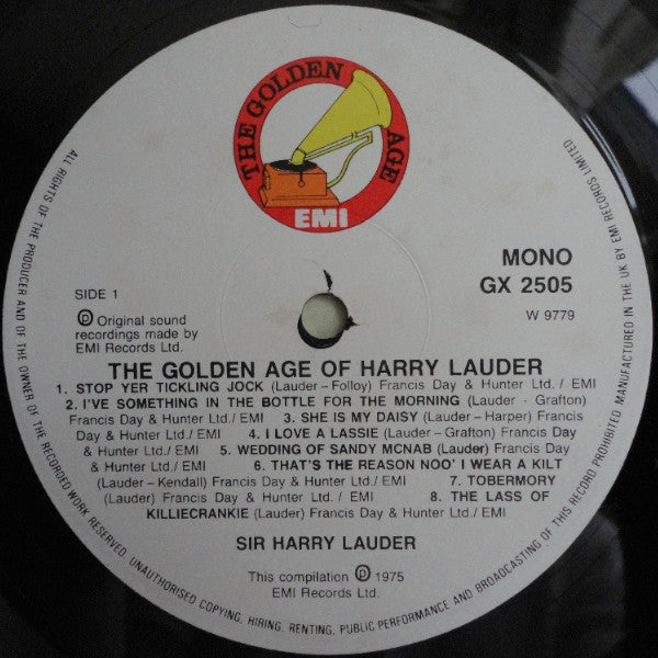 Harry Lauder : The Golden Age Of Harry Lauder (LP, Comp, Mono)