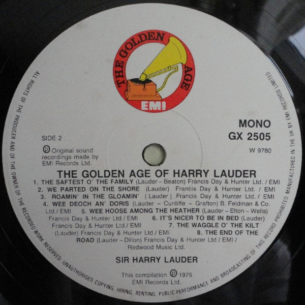 Harry Lauder : The Golden Age Of Harry Lauder (LP, Comp, Mono)