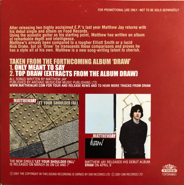 Matthew Jay : Draw: Free CD Sampler (CD, Promo, Smplr)