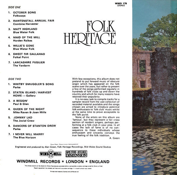 Various : Folk Heritage (LP, Comp)