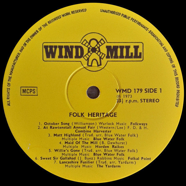 Various : Folk Heritage (LP, Comp)