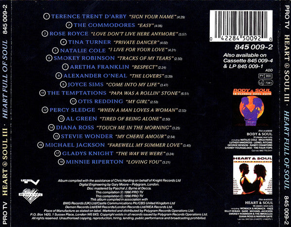 Various : Heart & Soul III • Heart Full Of Soul (18 Classic Soul Cuts) (CD, Comp)