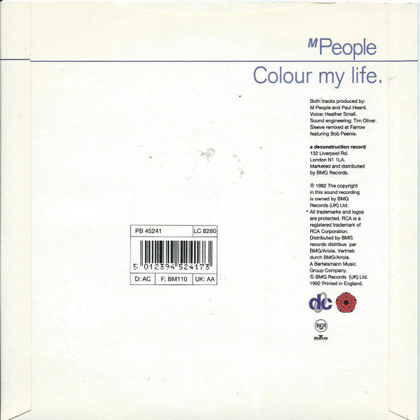 M People : Colour My Life (7", Single)
