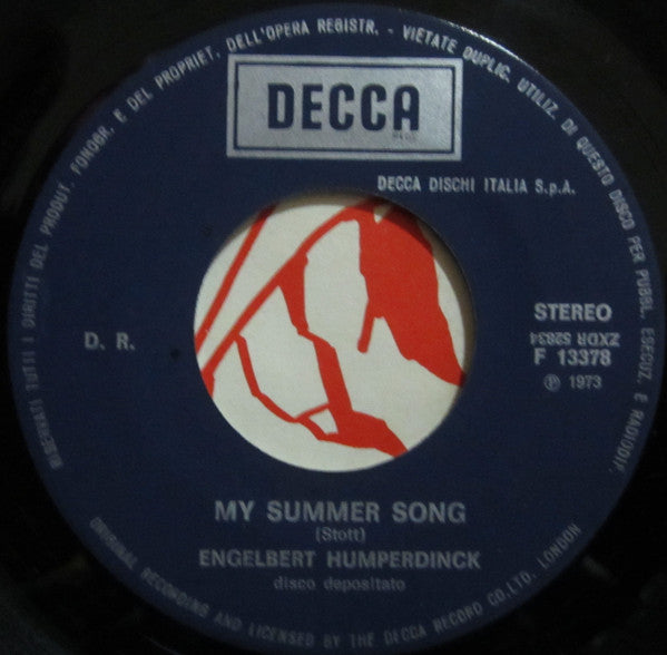 Engelbert Humperdinck : Only Our Love (Tema Dal Film 'Joe Valachi') (7")