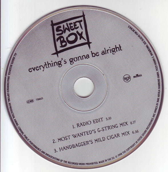 Sweetbox : Everything's Gonna Be Alright (CD, Single)