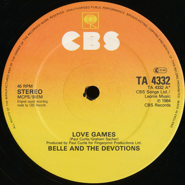 Belle And The Devotions : Love Games (12")