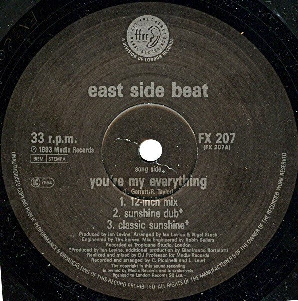 East Side Beat : You're My Everything (12")