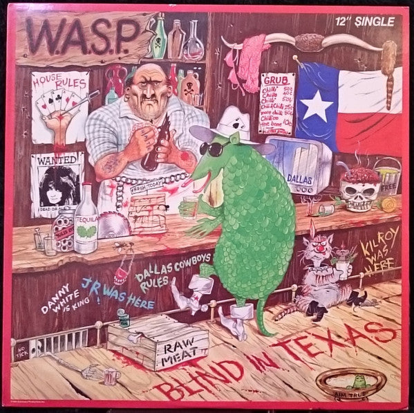 W.A.S.P. : Blind In Texas (12", Single, Promo)