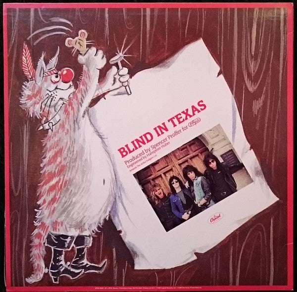 W.A.S.P. : Blind In Texas (12", Single, Promo)