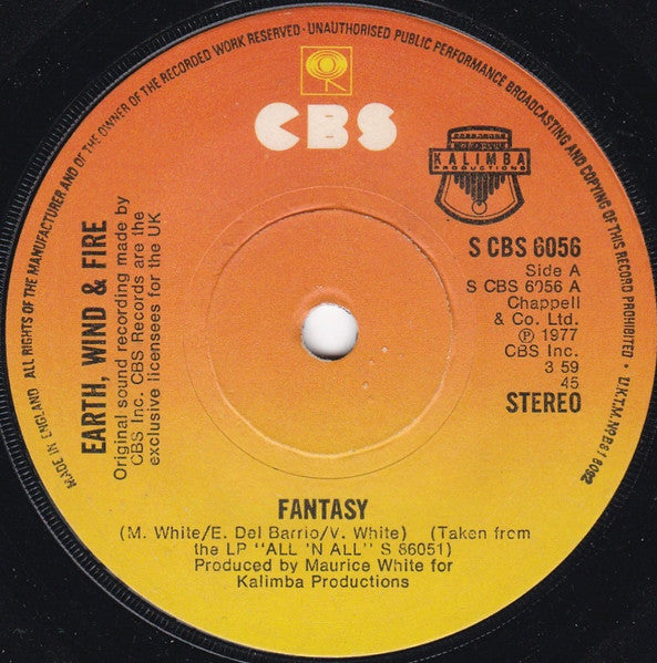 Earth, Wind & Fire : Fantasy  (7", Single)