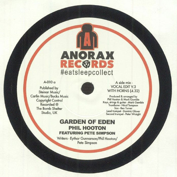 Phil Hooton, Pete Simpson (2) : Garden Of Eden (7")