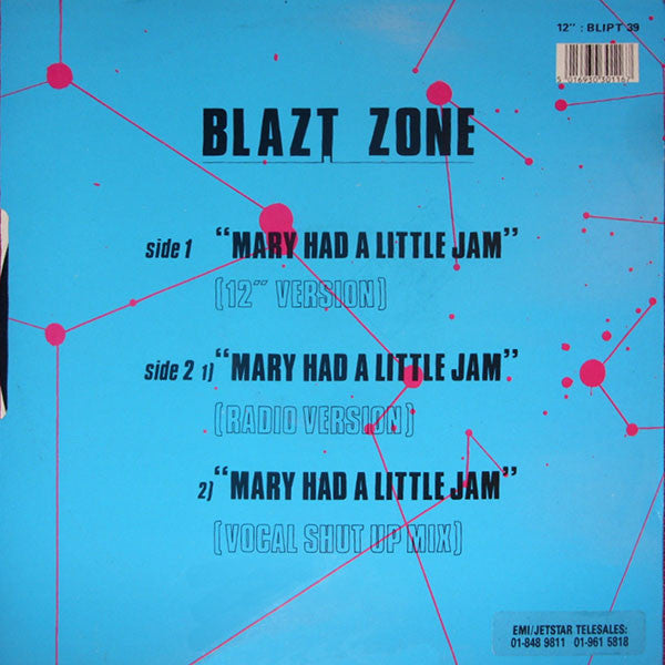 Blast Zone : Mary Had A Little Jam (12")