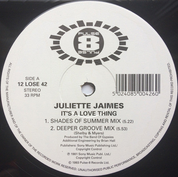 Juliette Jaimes : It's A Love Thing (12")