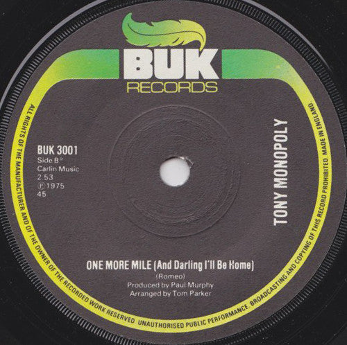 Tony Monopoly : I Believe (7", Single)