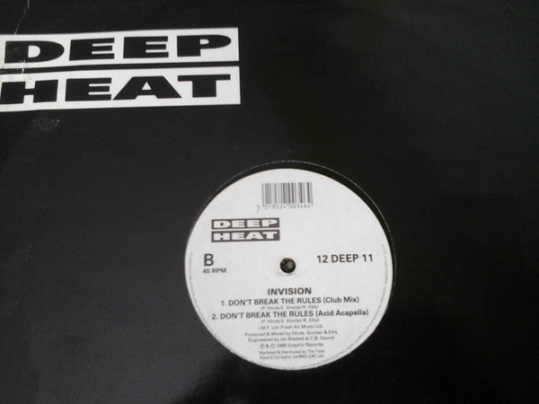 Invision : Don't Break The Rules (12")