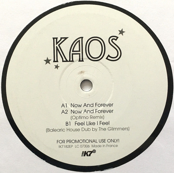 Kaos (6) : Now and Forever (12", EP, Promo)