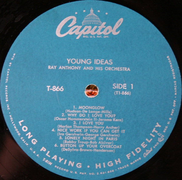 Ray Anthony & His Orchestra : Young Ideas (LP, Album, Mono)