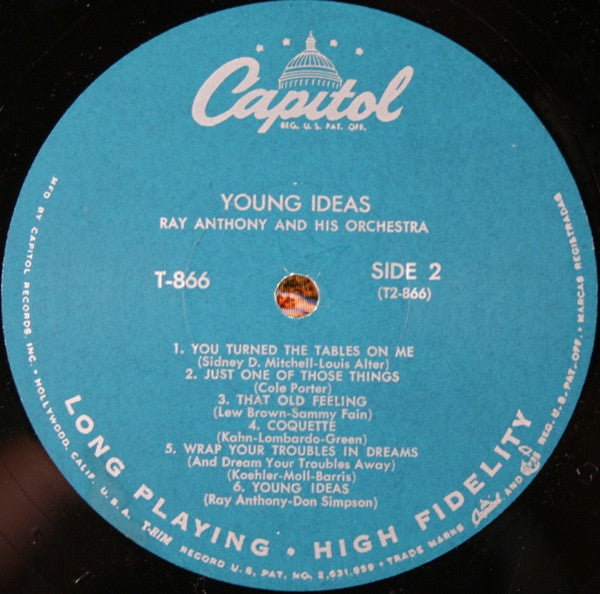 Ray Anthony & His Orchestra : Young Ideas (LP, Album, Mono)