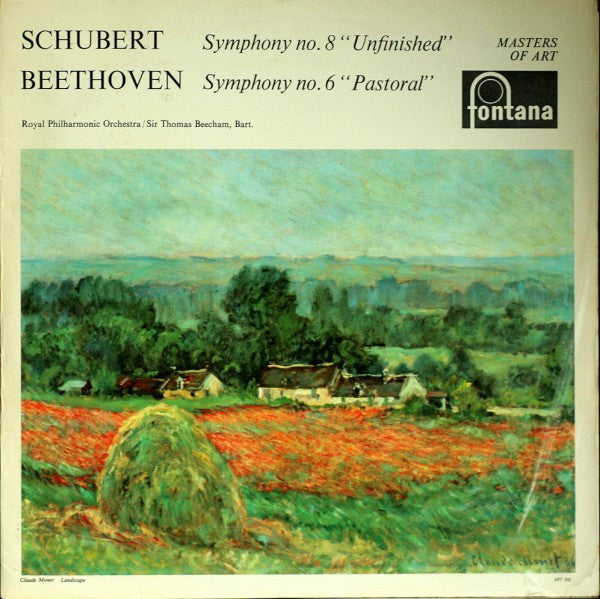 Franz Schubert / Ludwig van Beethoven ; Royal Philharmonic Orchestra, Sir Thomas Beecham : Symphony No. 8 "Unfinished" / Symphony No.6 "Pastoral" (LP, Mono)