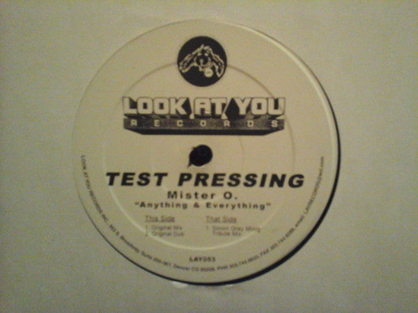 Mister O : Anything & Everything (12", TP)