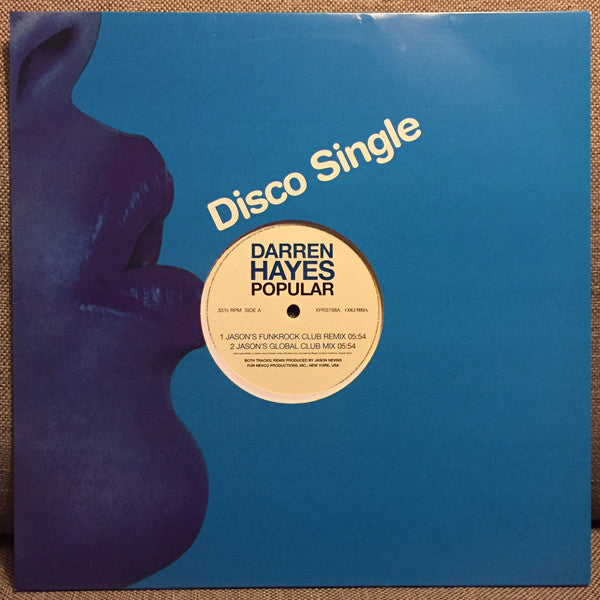 Darren Hayes : Popular (12", Promo)