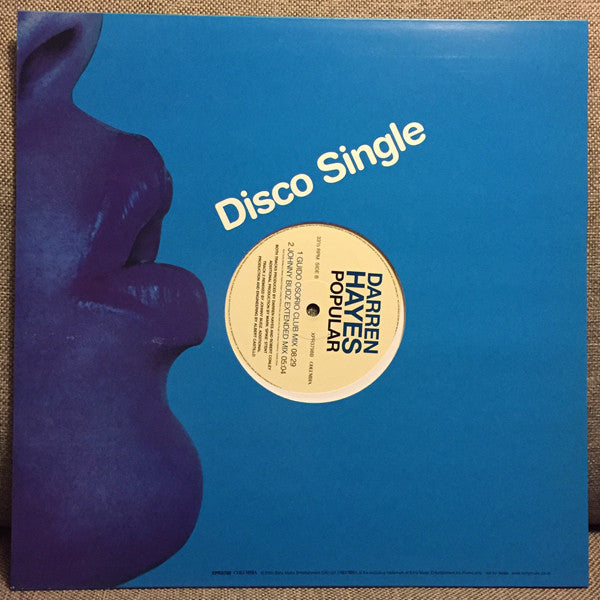 Darren Hayes : Popular (12", Promo)