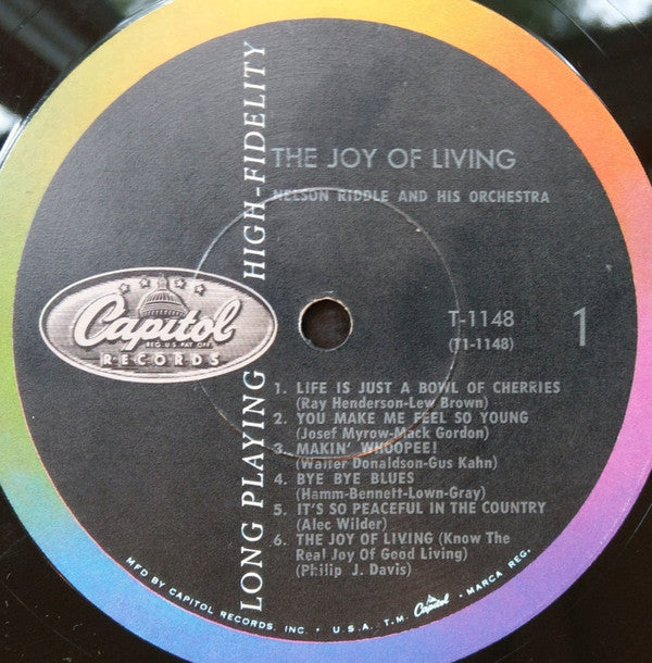 Nelson Riddle : The Joy Of Living (LP, Album, Mono)