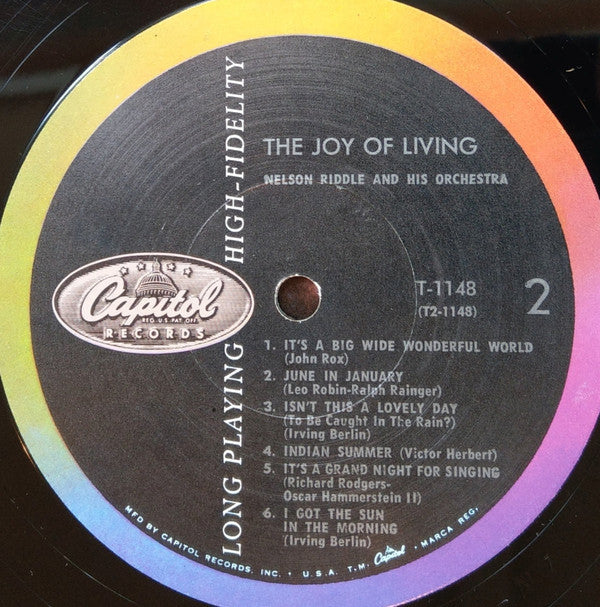 Nelson Riddle : The Joy Of Living (LP, Album, Mono)