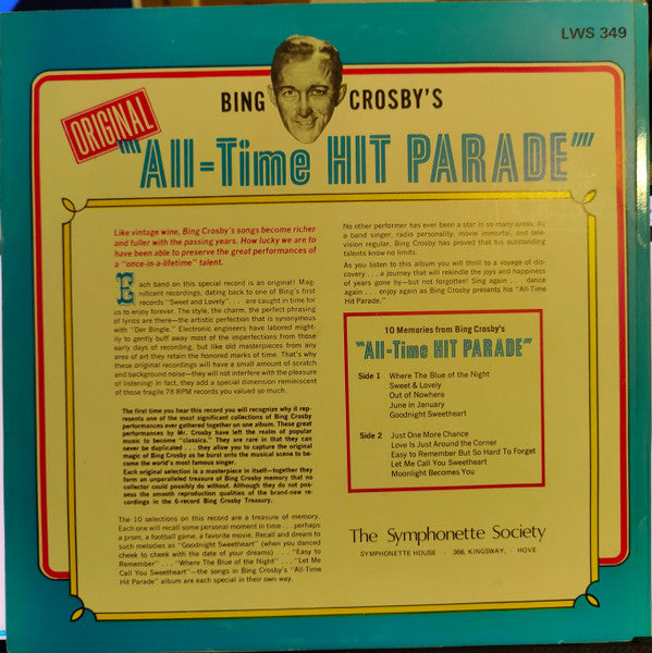 Bing Crosby : Bing Crosby's All Time Hit Parade (LP)
