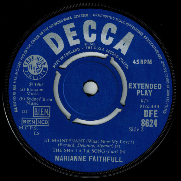 Marianne Faithfull : Go Away From My World (7", EP, Mono)