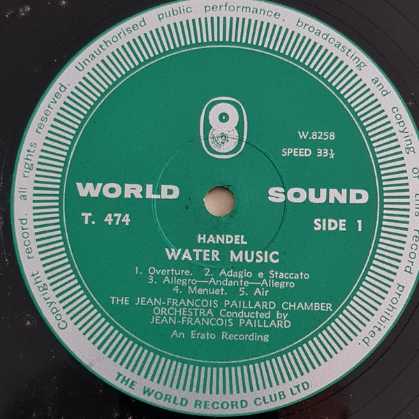 Georg Friedrich Händel : Water Music (LP, Album, Mono, Club)