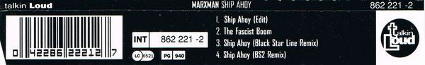 Marxman : Ship Ahoy (CD, Single)