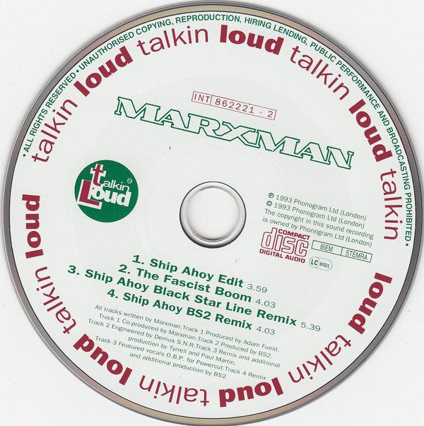 Marxman : Ship Ahoy (CD, Single)