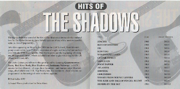 The Delta Guitars : Hits Of The Shadows (CD, Album)