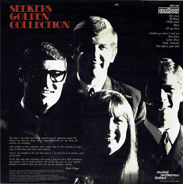 The Seekers : Seekers Golden Collection (LP, Comp, RE, Ita)