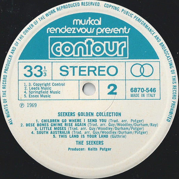 The Seekers : Seekers Golden Collection (LP, Comp, RE, Ita)