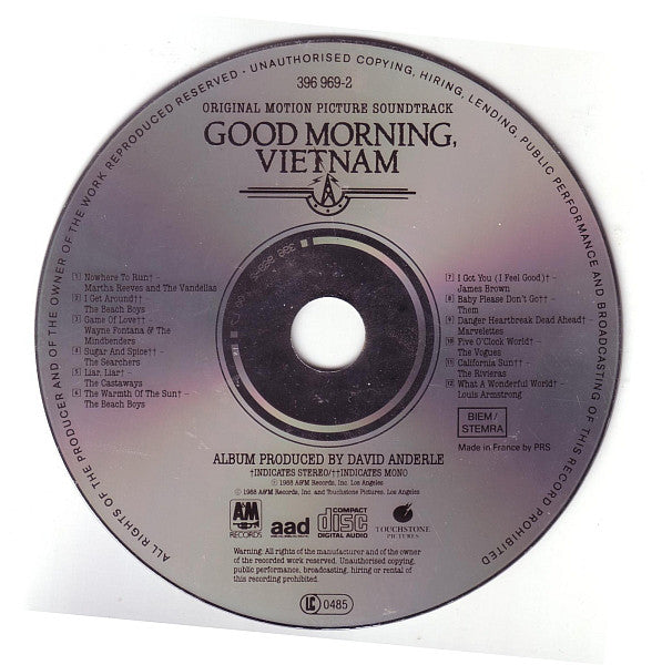 Various : Good Morning, Vietnam - The Original Motion Picture Soundtrack (CD, Album, Comp, RE)
