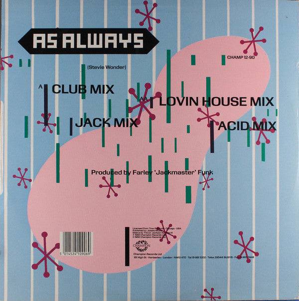 Farley "Jackmaster" Funk Presents Ricky Dillard : As Always (12")