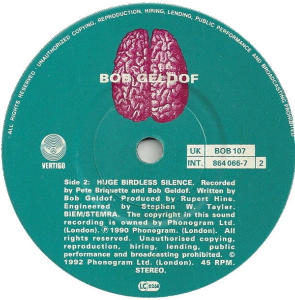 Bob Geldof : Room 19 (Sha La La La Lee) (7", Single)