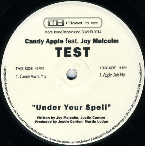 Candy Apple Feat Joy Malcolm : Under Your Spell (12", TP)