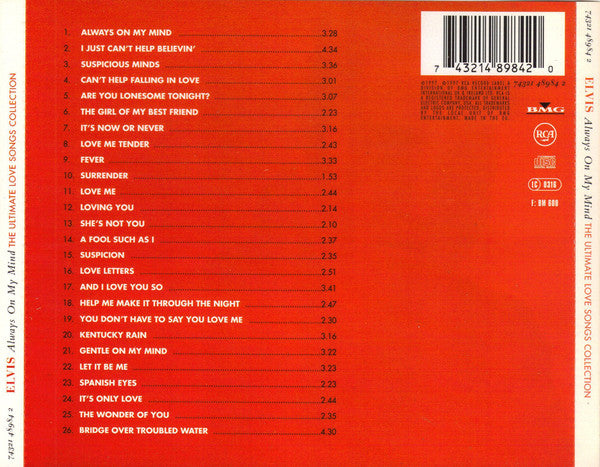 Elvis* : Always On My Mind (The Ultimate Love Songs Collection) (CD, Comp)