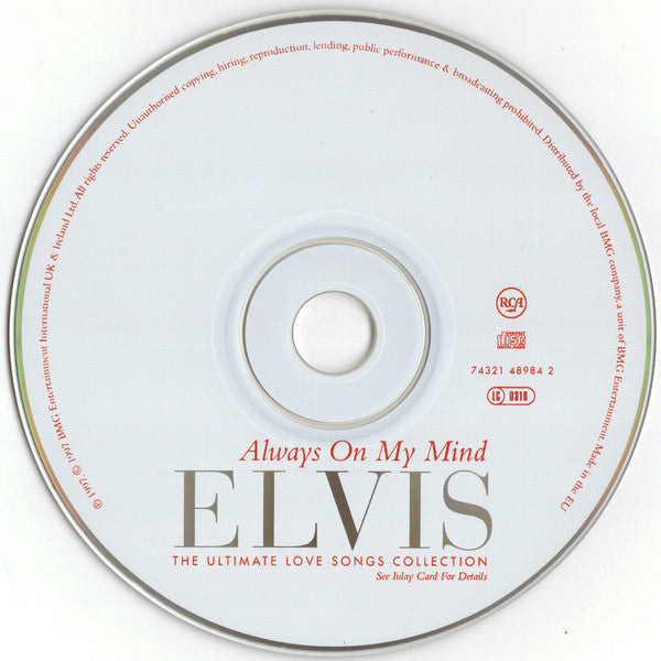 Elvis* : Always On My Mind (The Ultimate Love Songs Collection) (CD, Comp)