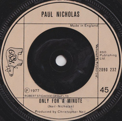 Paul Nicholas : If You Were The Only Girl In The World (7", Single)
