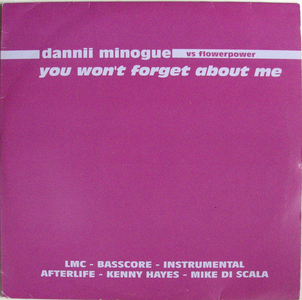 Dannii Minogue Vs Flower Power : You Won't Forget About Me (2x12", Promo)